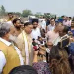 Dr Kamal Gupta and Anil Vij at Ambala Domestic Airport Site